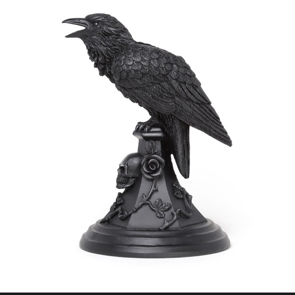 Alchemy Gothic Black Raven Candle Stick Stand Black NWT - Picture 3 of 5